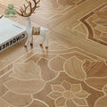 MUMU Easy Install Flexible Laminated Antique Natural Oak Linoleum Fishbone Parquet Wood Flooring