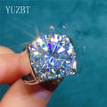 Classic Silver 925 Original 10 Carat Brilliant Cut Diamond Test Past D Color White Moissanite Wedding Ring for Men Fine Jewelry