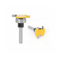 1/4 Inch and 6mm Shank With Down Bearing T-Type Slotting Router Bit Mortising Cutter Slotting Milling Cutter Groove Wooden Tools