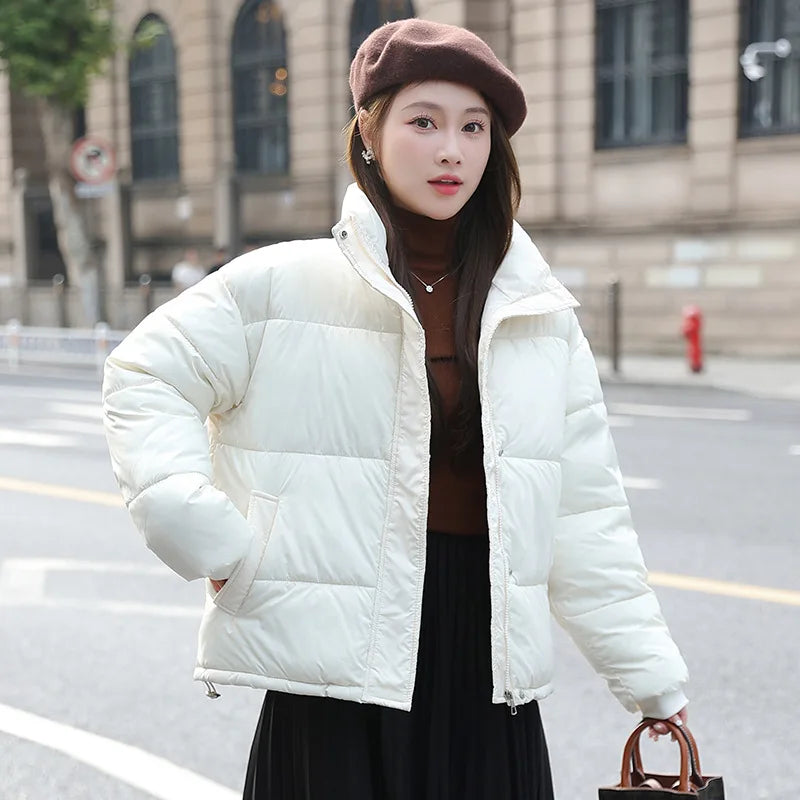 Hot Sales Custom Ladies Outerwear Clothes Winter Coats Crop Puffer Jacket for Women