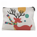 Custom Print Sublimation Logo Linen Zipper Makeup Pouch Travel Cosmetic Bag Custom Printed Make up Bag