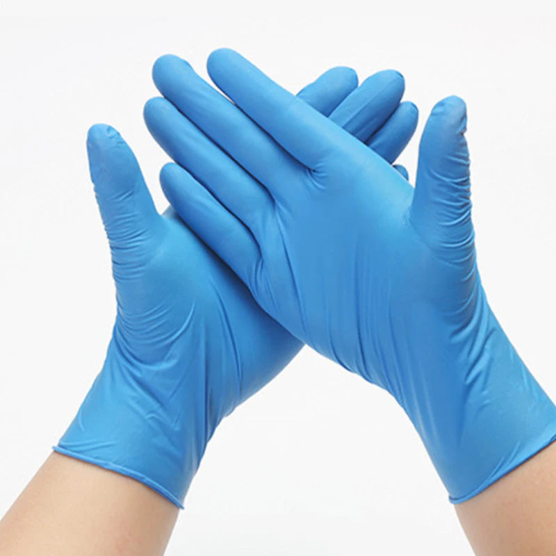 Powder-Free Pure Nitrile Gloves 4mil/6mil/8mil Black/Blue/White/Pink China Origin Model NG-05 for Kitchen Tattoo Lab Garden Use