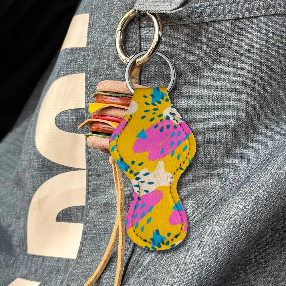 Chapstick Holder Keychain Sublimation Neoprene Chapstick Holders Keychain