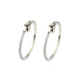 Trendy Stainless Steel Clip-On Hoop Earrings for Women Lightweight Non-Pierced Featuring Zircon Main Stone