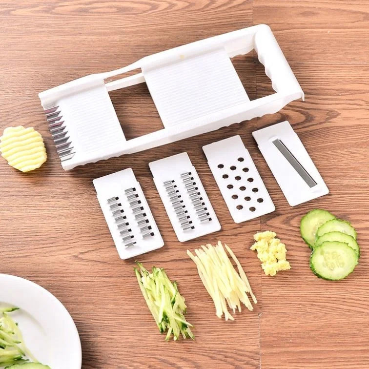 2024 New Multifunctional Vegetable Cutter 4-piece Grater Kitchen Potato Cutter Radish Cucumber Manual Shredder Slicer