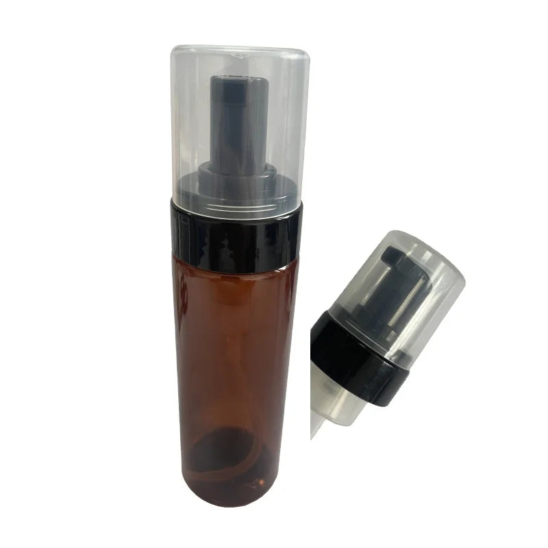Glossy Black Foam Soap Dispenser Bottle Pump for Amber 150ml Bottle