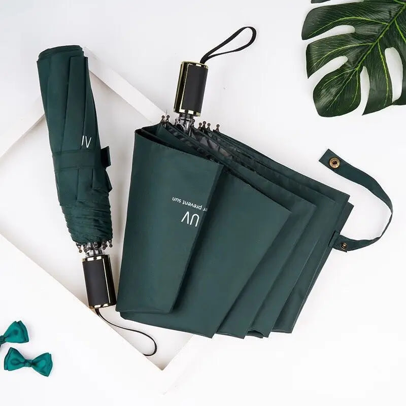 3 Fold Classic 21 Inch Manual Open Custom Umbrella Reverse Design Logo Printing Glass Fiber Ribs 190T Nylon Fabric for Giveaways