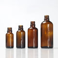Amber Colored Cosmetic Essential Oil Dropper Bottle  Low MOQ Customized Cosmetic Glass Packaging