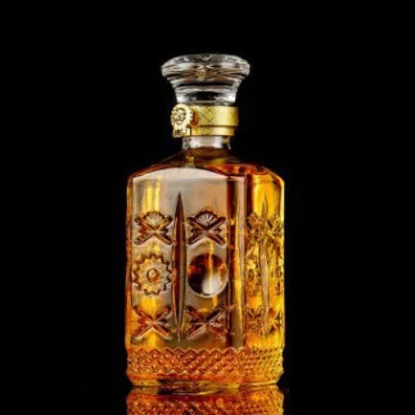 Wholesale 500ml European Style Lead-free Soda-lime Glass Wine Bottle Whiskey Bottle Decanter
