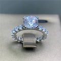 Silver 925 Original Round Excellent Cut 2 Carat Diamond Test Past D Color Moissanite Ring for Women Brilliant Gemstone Jewelry
