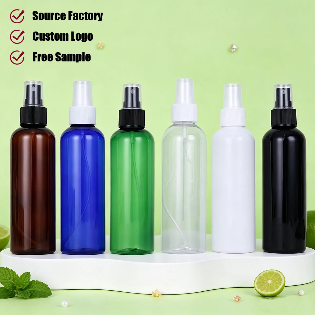 30ml 50ml 60ml 100ml 150ml 200ml 300ml 400ml 500ml Wholesale Empty Mist Spray Transparent Plastic Bottle