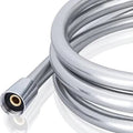 PVC Shower Head Hose and Bidet Hose with Brass Connections Silver 59 Inch