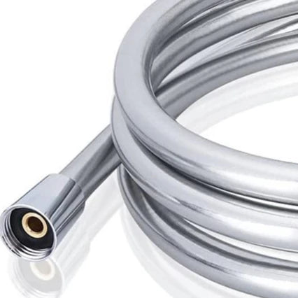 PVC Shower Head Hose and Bidet Hose with Brass Connections Silver 59 Inch