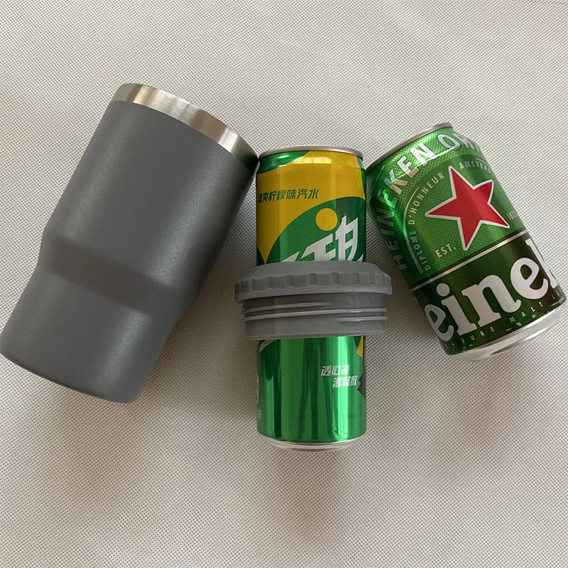 Multi Purpose Stainless Steel Vacuum Easy Hold Single Champagne Sublimation Beer Bottle and Can Cooler Tumbler With Beer Opener