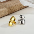 Authentic S925 Sterling Silver Glossy Double-Layer Ear Cuff Clip Wide Ear Bone Buckle Without Piercing Fine Jewelry