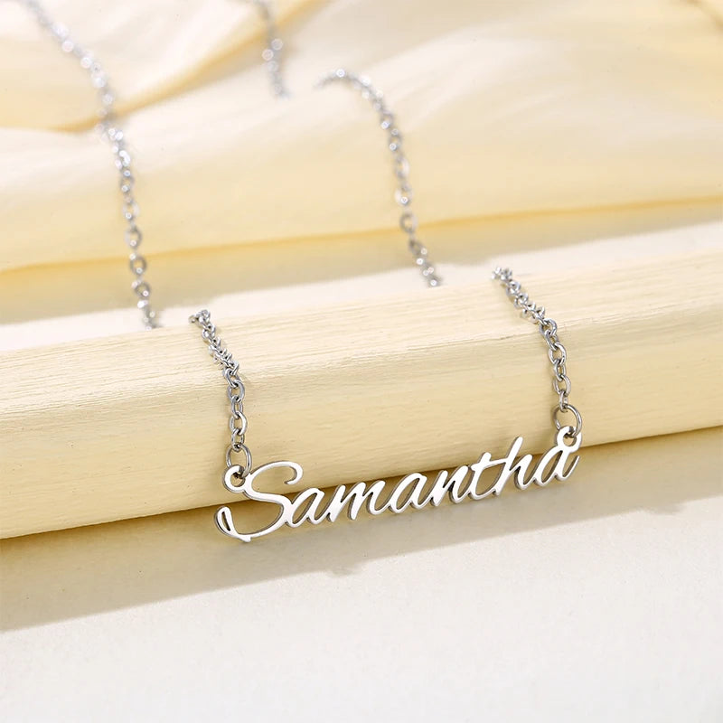 New North Custom Necklace Stainless Steel Jewelry Waterproof Minimalist Personalized Custom Name Pendant Necklace for Women