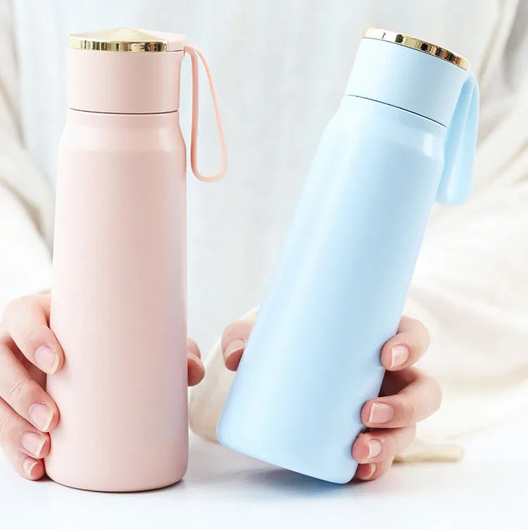 2021 Custom Wholesale 500ml Camping Water Bottle Insulated Thermoses Stainless Steel Tea Vacuum Flask Termos Cups with Filter