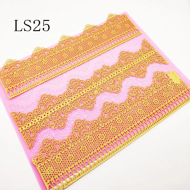 Diy Cake Decorating Large Size Lace Silicone Molds Fondant Baking Mold