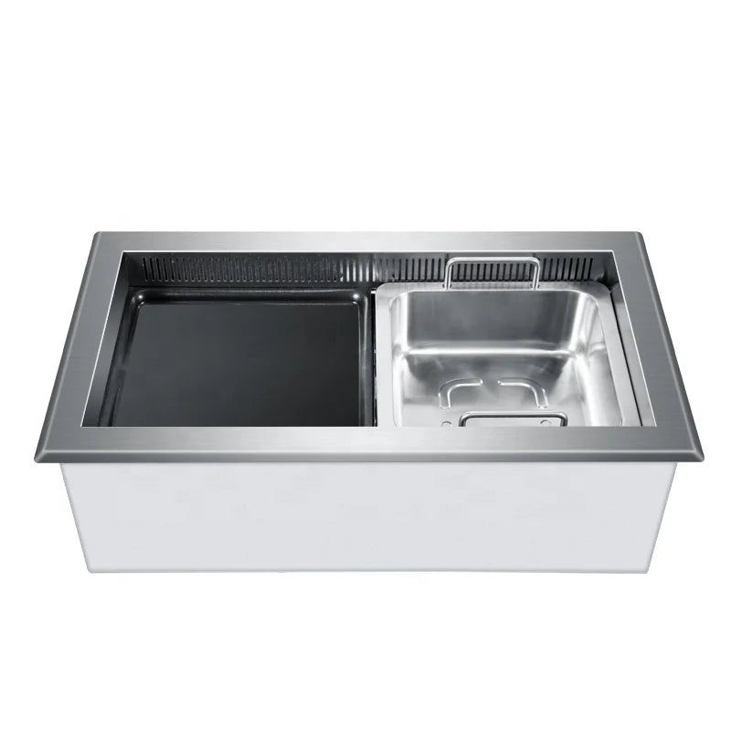 MODI Indoor Smokeless Commercial Korean Electric Bbq and Hotpot Grill Table Hot Pot and Bbq Grill Table for Restaurant