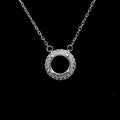 Sterling Silver 6.5mm/8mm/9mm/10mm Semi Mount Necklace Empty Frame Blank Support Setting Base Without Center Stone for Inlay DIY