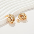 Wholesale Earrings Women  Copper Alloy Laminated Gold Jewelry Joyeria  Plated Women'S Stud 18K Gold Plated Earrings