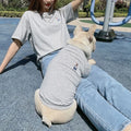 S~4XL Black and White T-shirt Matching Outfit Dog and Owner