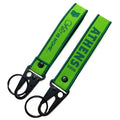 Custom Embroidered Jet Tag Flight Keychain Woven Keyring & Carabiner for Promotions Keytag for Cars & Flights