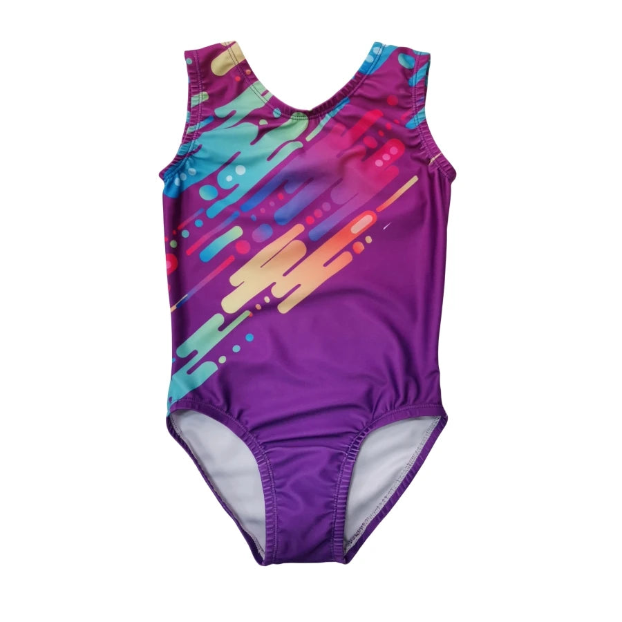 New Design Leotard Girls Sleeveless Gymnastics Dancewear Custom Design Gymnastics Leotards