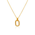 Chris April Fashion Jewelry 316L Stainless Steel 18K PVD Gold Plated Hypoallergenic Geometry Loops Pendant Necklace