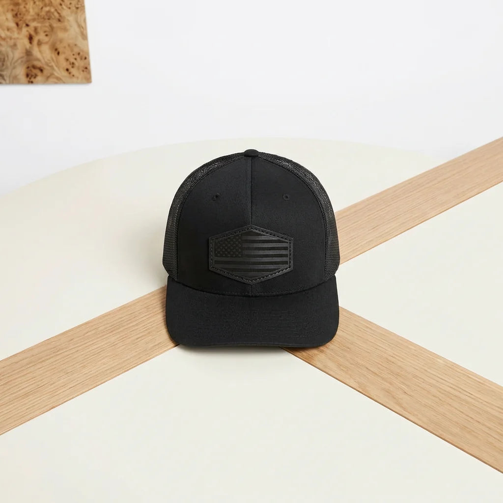 Wholesale Six Panel Trucker Hat Low-profile Richardson 115 Custom Leather Label Custom logo