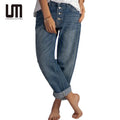 Liu Ming Clearance Sales Fashion New Products Women Casual Denim Trousers Loose Straight Leg Pants Baggy Jeans