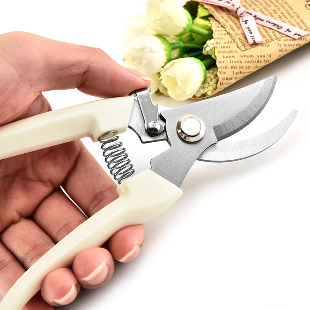 Professional Grade DIY Garden Shears Effortless Pruning Straight and Round Mouth Shears for Small Garden Flower Cutting Plant