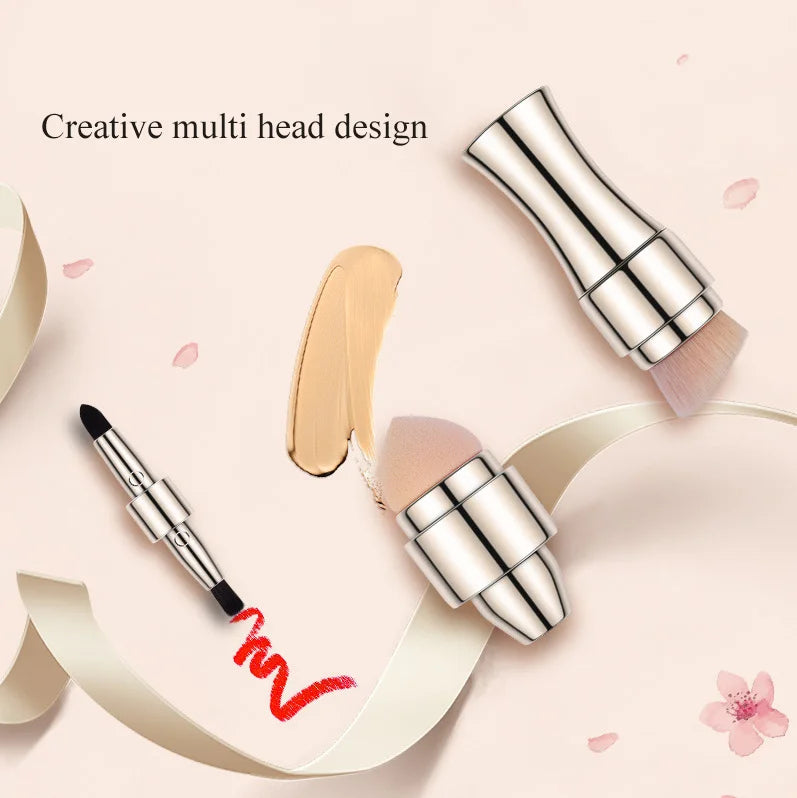 Wholesale Four in One Makeup Brush New Multi-function Portable Foundation Make-up Brush Powder Blusher Brush for Women