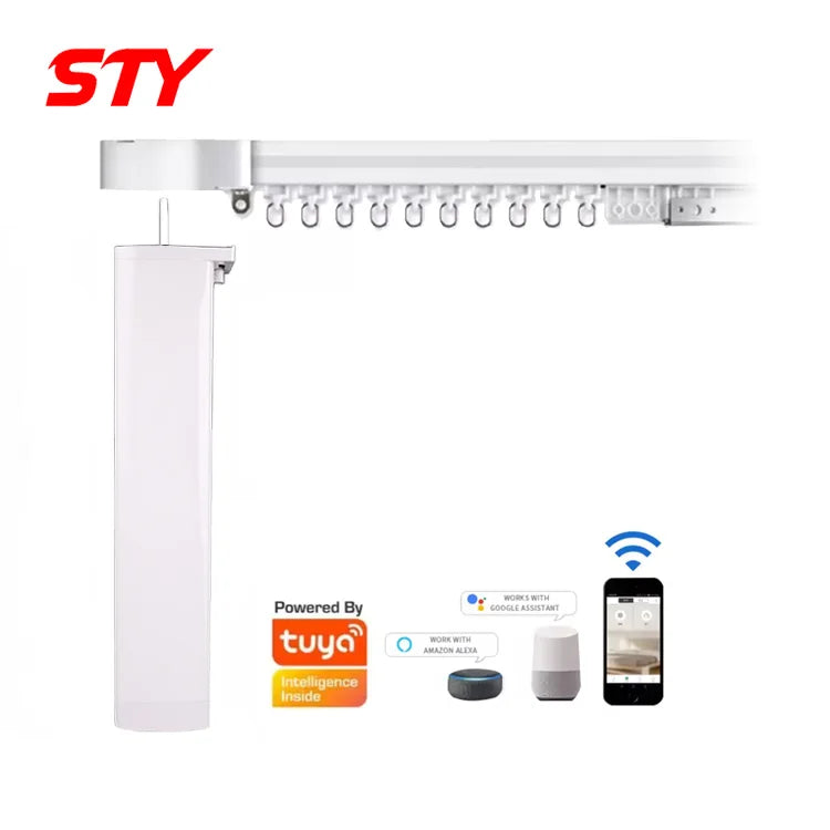 Customized P82 Tuya Intelligent App Wifi Electric Curtain Set Smart Home Products Electric Motorized Curtain Opener