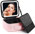 2024 New Style Portable Makeup Bag with Led Mirror With Zipper Led Makeup Bag Travel Organizer