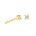 SP Minimalist Studs Jewelry 925 Sterling Silver Colorful Tiny 12 Month Cubic Birth Zircon Stud Earrings