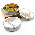 Round Cookie Biscuit Cutter Set of 12 in Tin Box Circle Pastry Cutters Stainless Steel Baking Metal Ring Molds