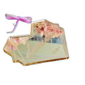Heart-shaped Tableware Decoration Creative Wedding Birthday Commemorative Golden Mirror Acrylic Ornaments