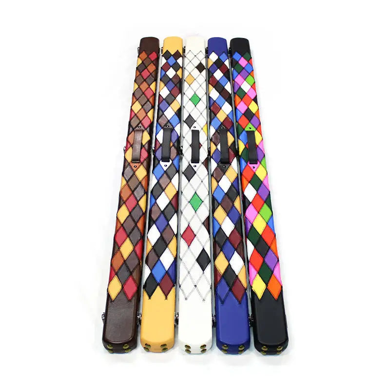High Quality 2 Slots Leather One Piece Straight Billiard Snooker Pool Cue Stick Case for Sale