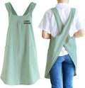 Promotional Customized Logo Printed Linen Cotton Blend Sleeveless Chef Kitchen Apron-Washable & Reusable