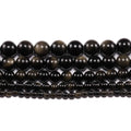 Natural Silver Obsidian Smooth Round Gemstone Loose Beads for Jewelry Making Crystal Jewelry