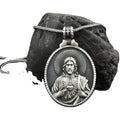 Jesus Bible Verse Necklace for Women Men With Christian Jewelry Virgin Mary Circle Disc Medal Pendant