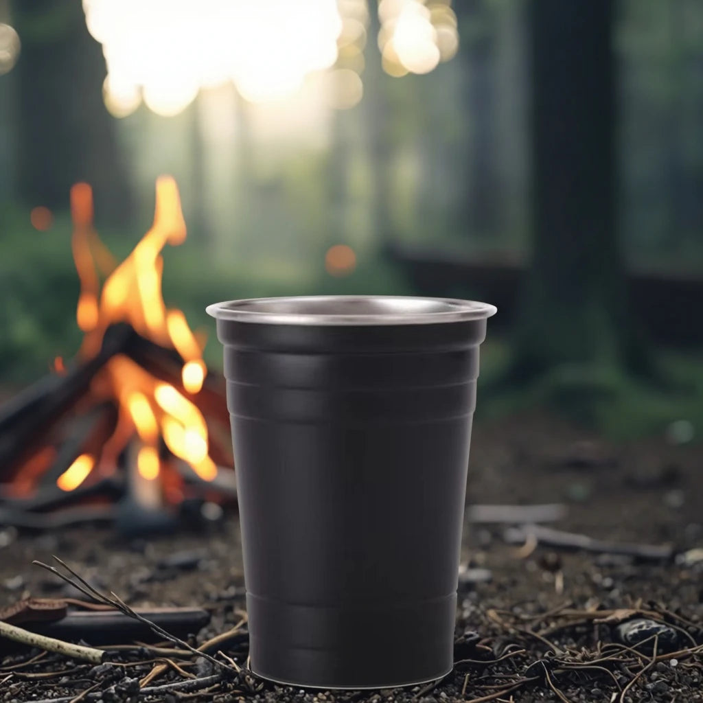 Luxury Classic Single Wall Stainless Steel Beer Mug 16oz (500ml/350ml) Unbreakable Stackable Portable Thermal Insulation for