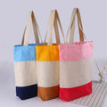 Eco-Friendly Beige Cotton Canvas Tote Bag Bottom Custom Letter Pattern Shopping Packaging Wholesale Women Bag Student Bag