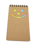 Recycled Smiling Face 032 Kraft Note Book with a Smiling Face and Assorted Sticky Note
