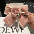 In Stocks!Big Size Tassel Elegant Hair Wiggle Claw Clip Plush Rose Bow Hair Band Hair Clip