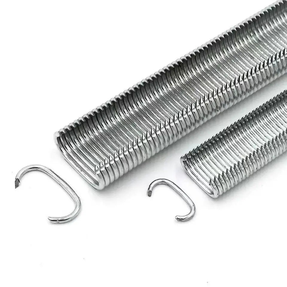 Hot Sale 15G100 ISO Standard Galvanized Steel Hog Ring Staples Smooth Shank Diamond Point Decorative Nail for Pneumatic Stapler