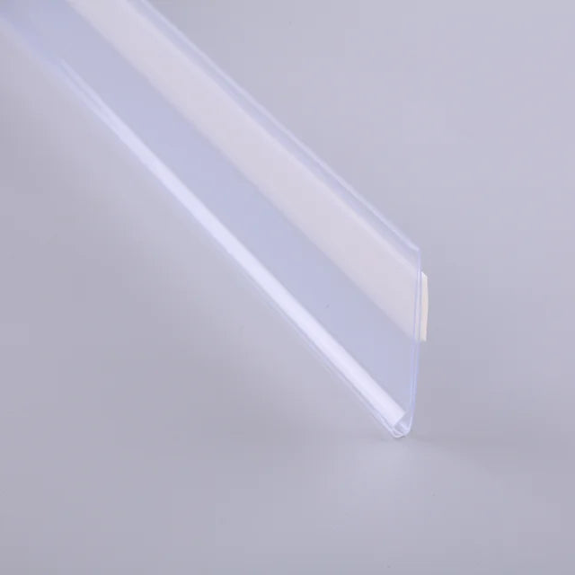 Pvc Plastic Label Holder Extrusion Profile With Tape Shelf for Supermarket Shelf
