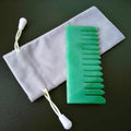 Hongzhuo Wholesale Price Natural Stones Green Aventurine Jade Gua Sha Comb Head Gemstone Comb Private Label