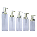 300ML 500ML PET ECO-Friendly Luxury Gold Cosmetic Pump Bottle Clear White Empty Cosmetic Square PET Shampoo Bottle